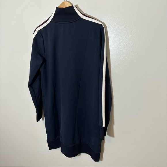 Athleta Crosstown Track Sweatshirt Dress Quarter Zip Blue Womens Size M - Picture 4 of 4